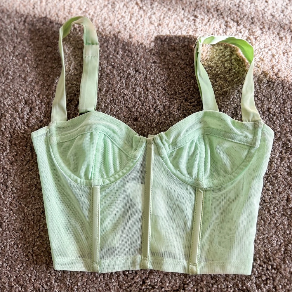 Oh Polly Mint Green Crop Top